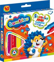 FLAMASTRY 10 KOL TRÓJKĄTNE JUMBO BAMBINO