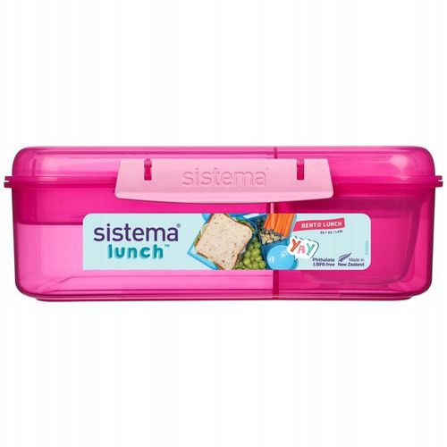 LUNCH BOX ŚNIADANIÓWKA SISTEMA POJEMNIK BOX BENTO 1650ml Z PRZEGRÓDKAMI SOS na Arena.pl
