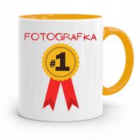 Kubek Żółty Fotografa Fotografka Numer Jeden Z Nadrukiem Ze Zdjęciem