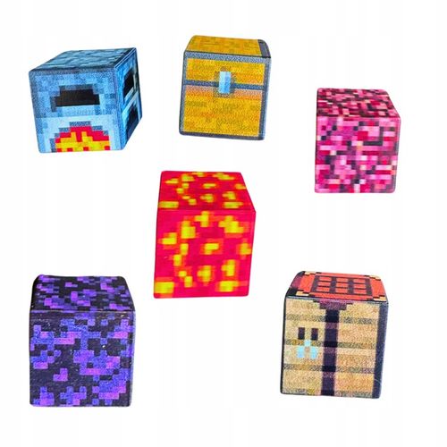 KLOCKI MAGNETYCZNE SZEŚCIANY ZESTAW 32 KLOCKÓW + 1 LUDZIK BLOKI 3D PIKSELE na Arena.pl