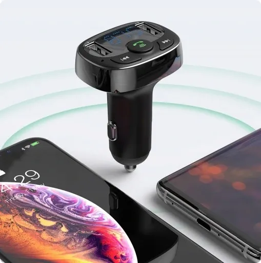 BASEUS TRANSMITER FM BLUETOOTH ŁADOWARKA SAMOCHODOWA MP3 2x USB SD/ TF 3.4A zdjęcie 16
