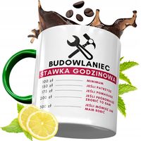 Kubek Zielony Dla Budowlańca Na Urodziny Prezent Z Nadrukiem Ze Zdjęciem