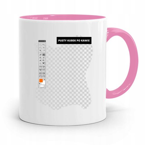 Kubek Różowy Dla Grafika Pusty Kubek Po Kawie Z Nadrukiem Ze Zdjęciem na Arena.pl