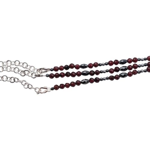 Bransoletka - Granat, Hematyt i srebro na Arena.pl