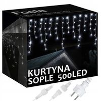 SOPLE FLASH 500 LED ZEWNĘTRZNE BIAŁE ZIMNE CHOINKOWE lampki z Flashem