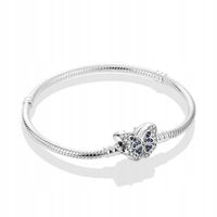 Bransoletka modułowa baza do Charms SREBRO 925 Motyl 17 cm