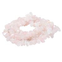 Kwarc różowy Różenin sieczka kamyczki na żyłce 3-10mm sznur 84-90cm