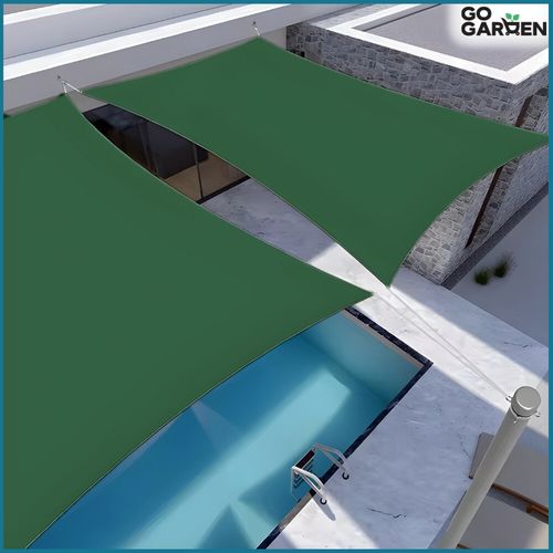 Markiza żagiel osłona przeciwsłoneczna UV ogrodowa taras słońce zielony 4x3 na Arena.pl