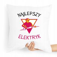 Poduszka Prezent Dla Elektryka Najlepszy Elektryk Z Nadrukiem Ze Zdjęciem