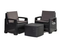 Zestaw Mebli Ogrodowych Rattanowych Valeria dwa fotele + stolik.
