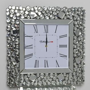 Kwadratowy zegar glamour C-0512 50x50x4,6 cm