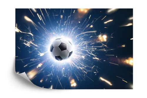 Emaga Fototapeta Piłka Wśród Iskier Flizelina Zmywalna 208x146 na Arena.pl