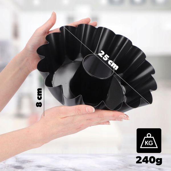 FORMA BLACHA Z KOMINEM DO PIECZENIA BABKI 25cm zdjęcie 5