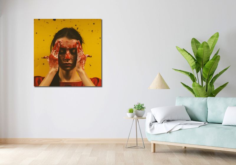 Obraz 90x90cm Dotyk Ekspresji Własnej zdjęcie 2