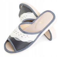 KAPCIE KLAPKI DAMSKIE SKÓRZANE PANTOFLE DOMOWE OBUWIE WYGODNE MAXIMUS