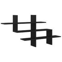 Półka wisząca, czarny dąb, 124,5x18x60,5 cm