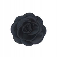 BROSZKA KWIAT KWIATEK CZARNA BLACK RÓŻA ATŁASOWA KWIAT PRZYPINKA