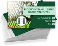 Wizytówki reklamowe 200 szt różne wzory PRODUCENT PANELI I SIATEK OGRODZEŃ