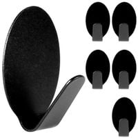 Haczyk wieszak samoprzylepny stalowy czarny 3x2 cm 6 szt.