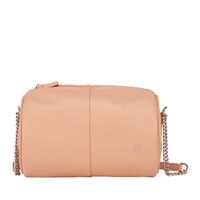 Skórzana damska mała torebka na ramię z łańcuszkiem kształt tuby DUDU