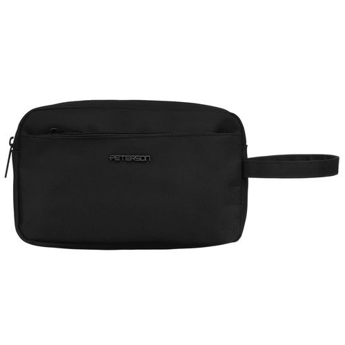 męska kosmetyczka podróżna z poliestru w czarnym kolorze - peterson na Arena.pl