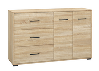 Komoda 2- Drzwiowa z Szufladami 2D3SZ 138 cm Sonoma Jasna KARLO ML