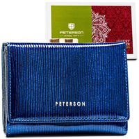portfel damski z ochroną rfid zamykany zatrzaskiem - peterson