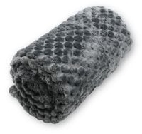 Miękki Koc Szachownica 200X220 - Ciemnoszary