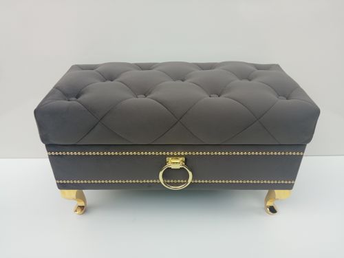 Pufa ławka Caro glamour złoto na Arena.pl