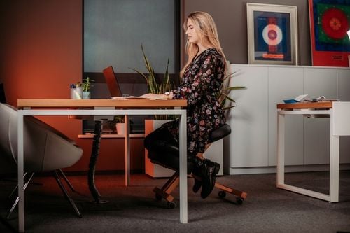 KLĘKOSIAD KRZESŁO ERGONOMICZNE REGULOWANE FOTEL BIUROWY HABYS na Arena.pl