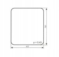 szyba boczna (lewa, prawa) ciągnika C-330 Osiny rura kwadratowa, stary typ