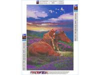 DIAMENCIKOWA MAGI  OBRAZ DWA KONIE W GÓRACH