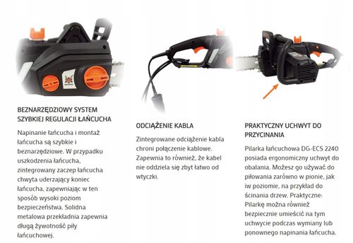 Piła łańcuchowa Deltafox DG-ECS 2240 2200W TRILINK na Arena.pl