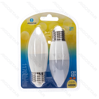 Żarówki LED C37 E27 12W 4000K 2 sztuki blister do kuchni energooszczędne