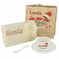 Zestaw dla niej filiżanka RĘCZNIK HAFT na święta