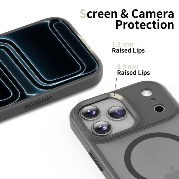 tech-protect magmat magsafe iphone 17 pro max matte crayon grey zdjęcie 5