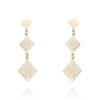 Kolczyki ze stali szlachetnej pozłacanej KST2691