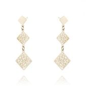 Kolczyki Ze Stali Szlachetnej Pozłacanej Kst2691