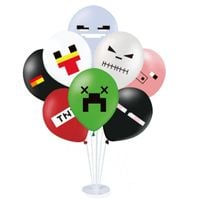 Zestaw balonów na stojaku Minecraft mix