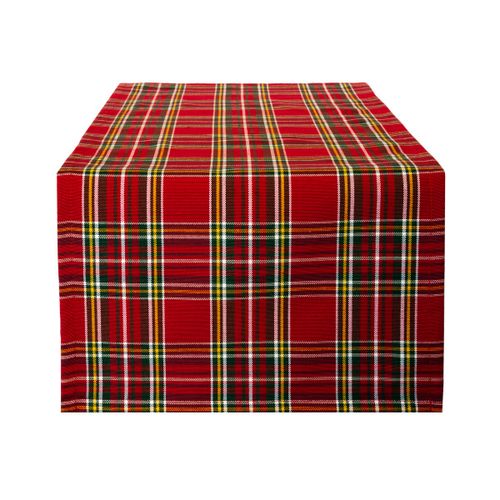 Bieżnik CZERWONA KRATA  na stół Czerwony Boże Narodzenie PolDesign na Arena.pl