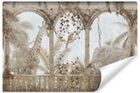 Fototapeta Do Salonu BETON Dżungla Zwierzęta Palmy Kolumny 180cm x 120cm