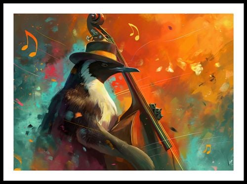 Plakat 70x50cm Pingwinia Nuta na Arena.pl