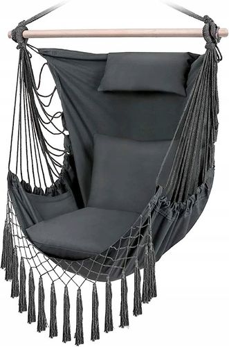 HAMAK HUŚTAWKA KRZESŁO BRAZYLIJSKIE FOTEL WISZĄCY XXL OGRODOWY BUJANY 150KG na Arena.pl