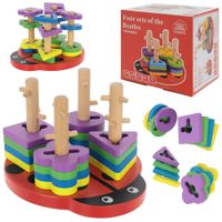 LT337 DREWNIANA BIERDONKA UKŁADANKA MONTESSORI SORTER