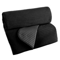 Narzuta welwetowa Velvet 2 170x210 czarna elegancka dekoracyjna