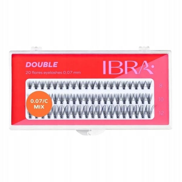 Ibra Kępki sztucznych rzęs DOUBLE 0.07/C/MIX zdjęcie 1