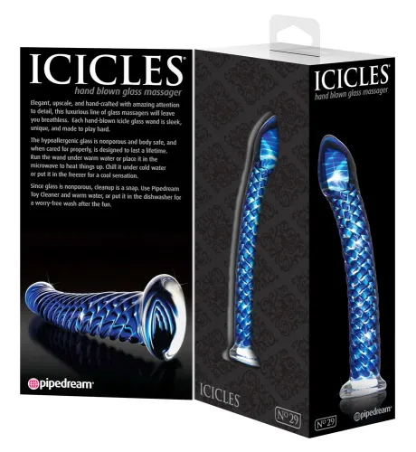 pipedream icicles model 24 - zakrzywione szklane narzędzie intymne 19 cm na Arena.pl