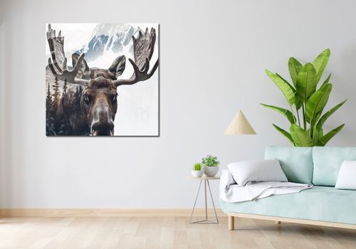 Obraz 100x100cm Łoś Duch Lasu na Arena.pl