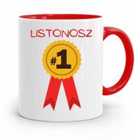 Kubek Czerwony Prezent Dla Listonosza Numer Jeden Z Nadrukiem Ze Zdjęciem