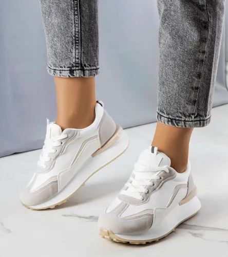 Szare sneakersy na platformie Ada 38 na Arena.pl